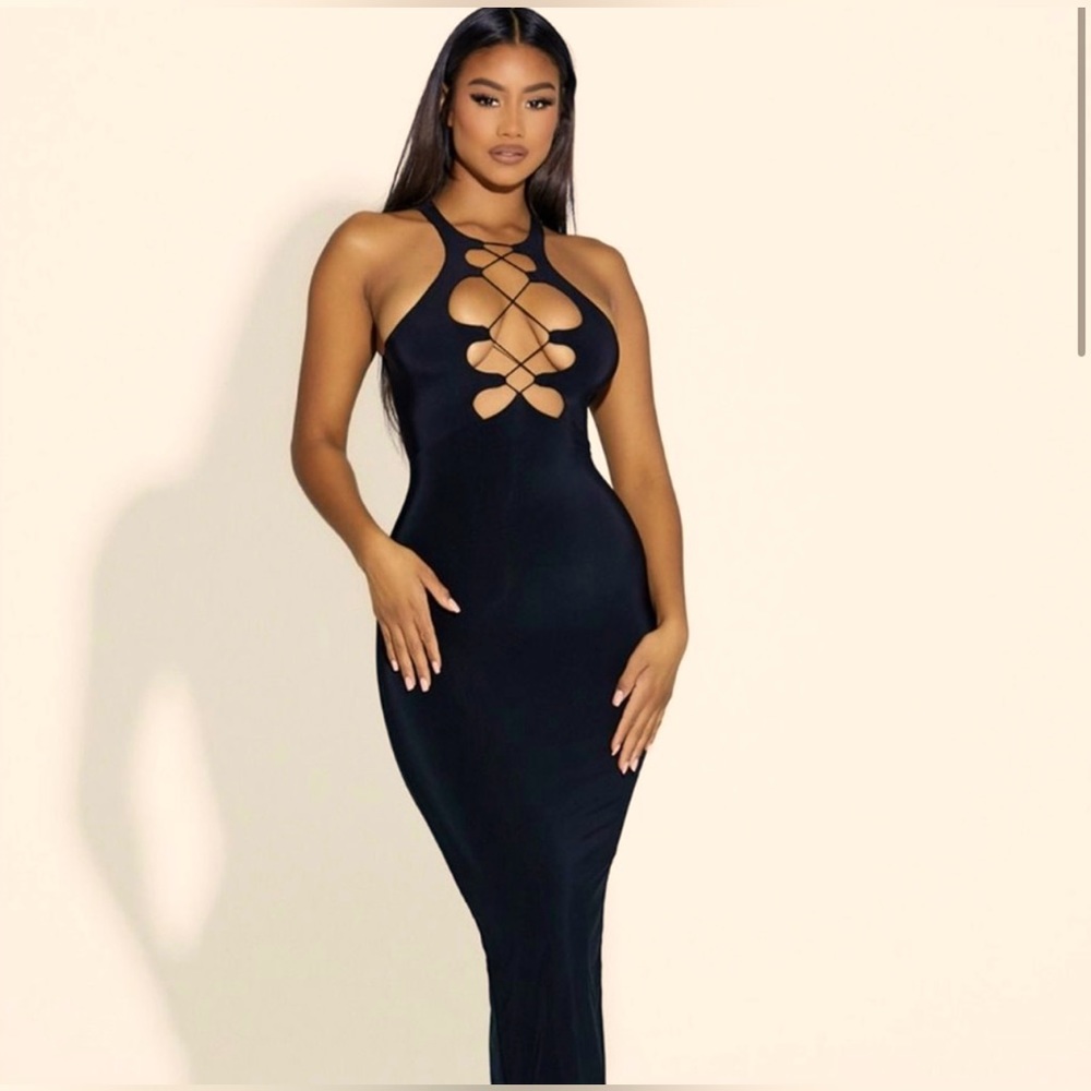 Naked Wardrobe Laced up dress